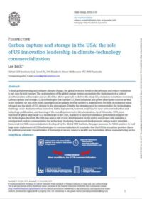 Carbon capture and storage in the USA: the role of US innovation leadership in climate-technology commercialization