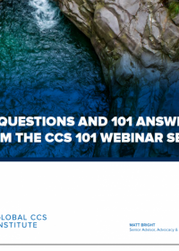 インスティテュート文献「CCS初級ウェビナー・シリーズより101の質疑応答」
